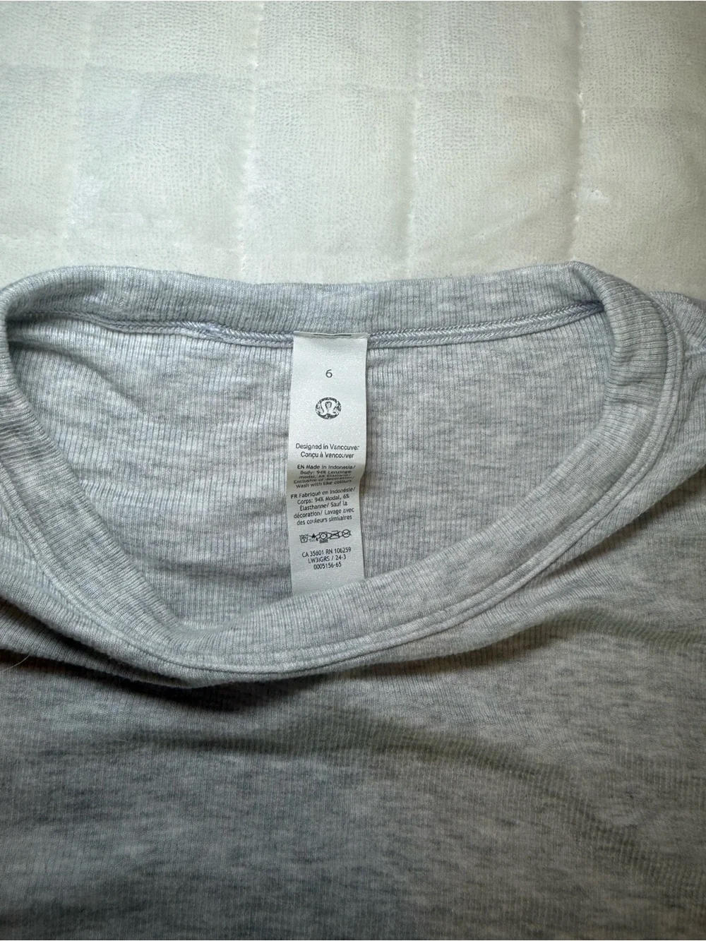 lululemon athletica Hold Tight Straight Hem Crop Tee - Ultra Light Grey